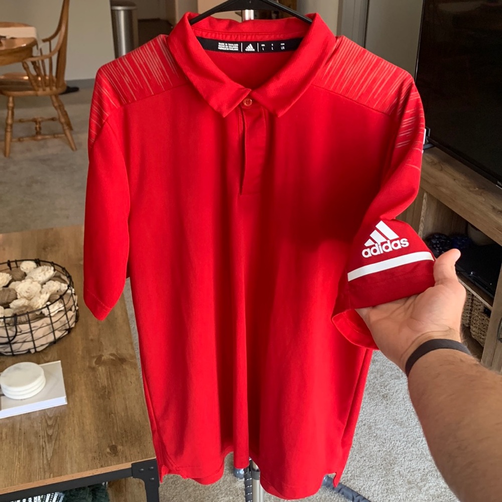 Red Adidas Golf Polo *FREE SHIPPING & WILLING TO NEGOTIATE PRICE*